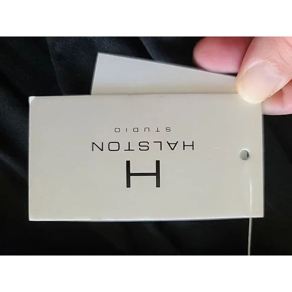 Halston Studio Women's Black Long Sleeve Top SIZE L NWT - Picture 6 of 12